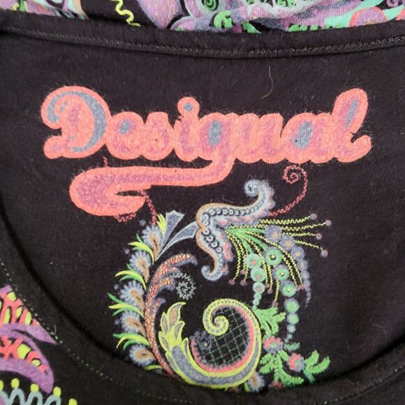 Desigual A Line Dress Womens Sz Small Ecclectic Boho Art To Wear Colorful Wacky - Picture 7 of 8